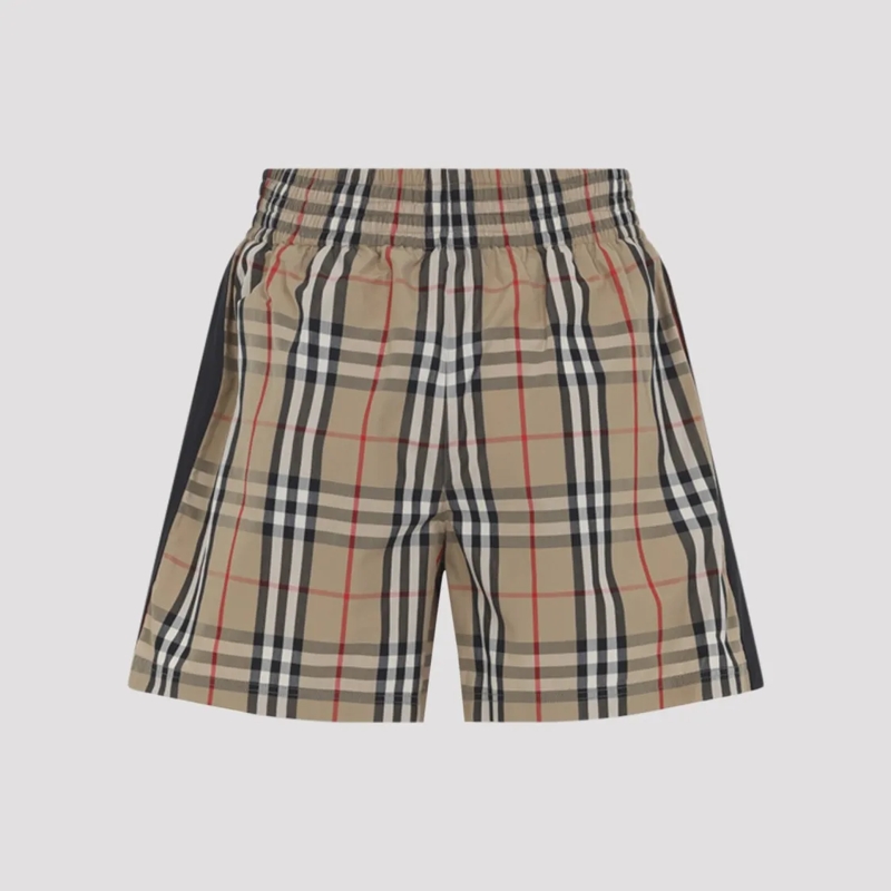 Burberry Casual Shorts Classic Check Bermuda Shorts With Elastic Waistban Neutrals