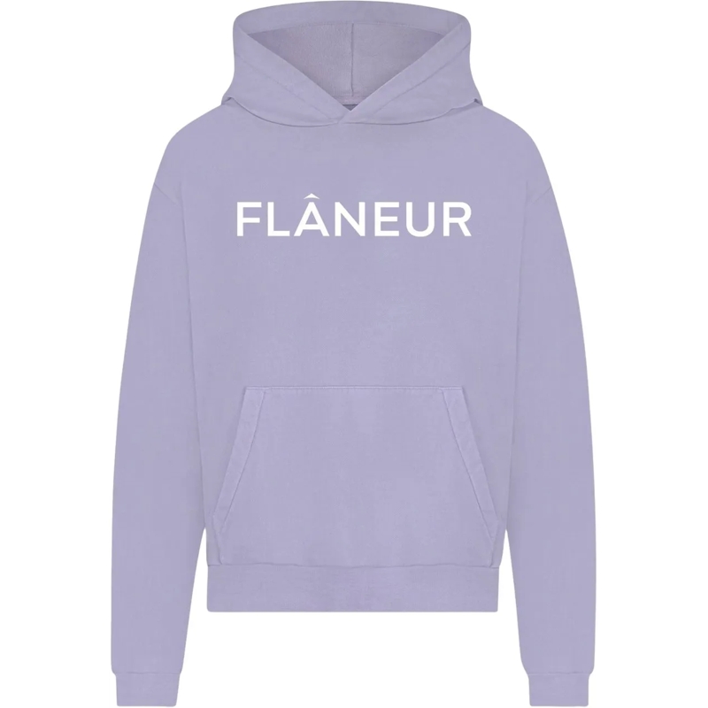 Flâneur  Printed Logo Hoodie | Purple lila