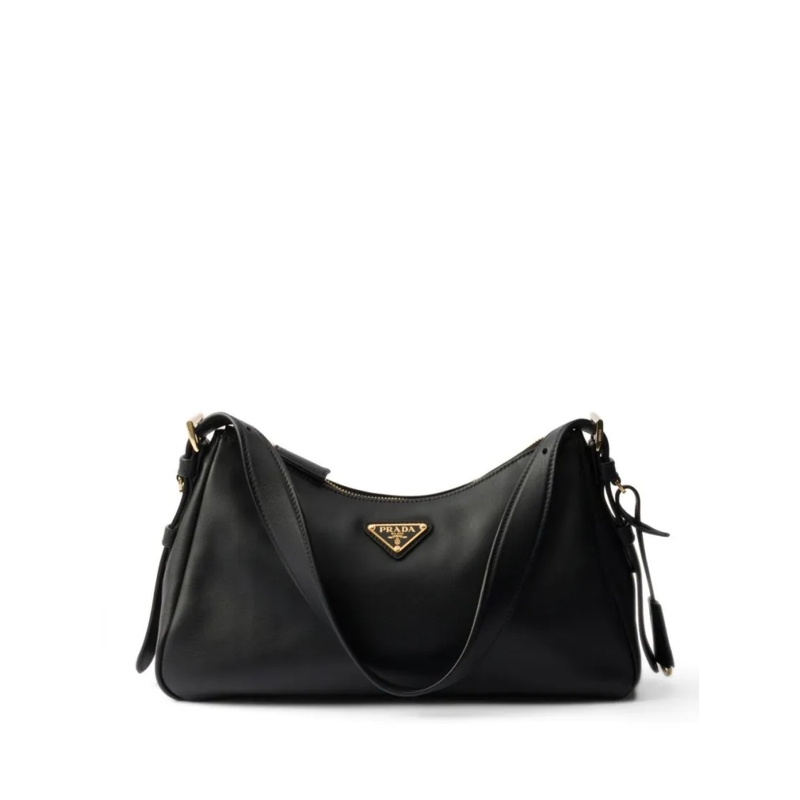 Prada Schultertasche Aimée Medium Leather Shoulder Bag Black