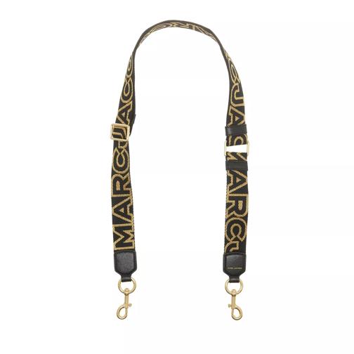 Marc Jacobs The Thin Strap Logo Print Black Schulterriemen