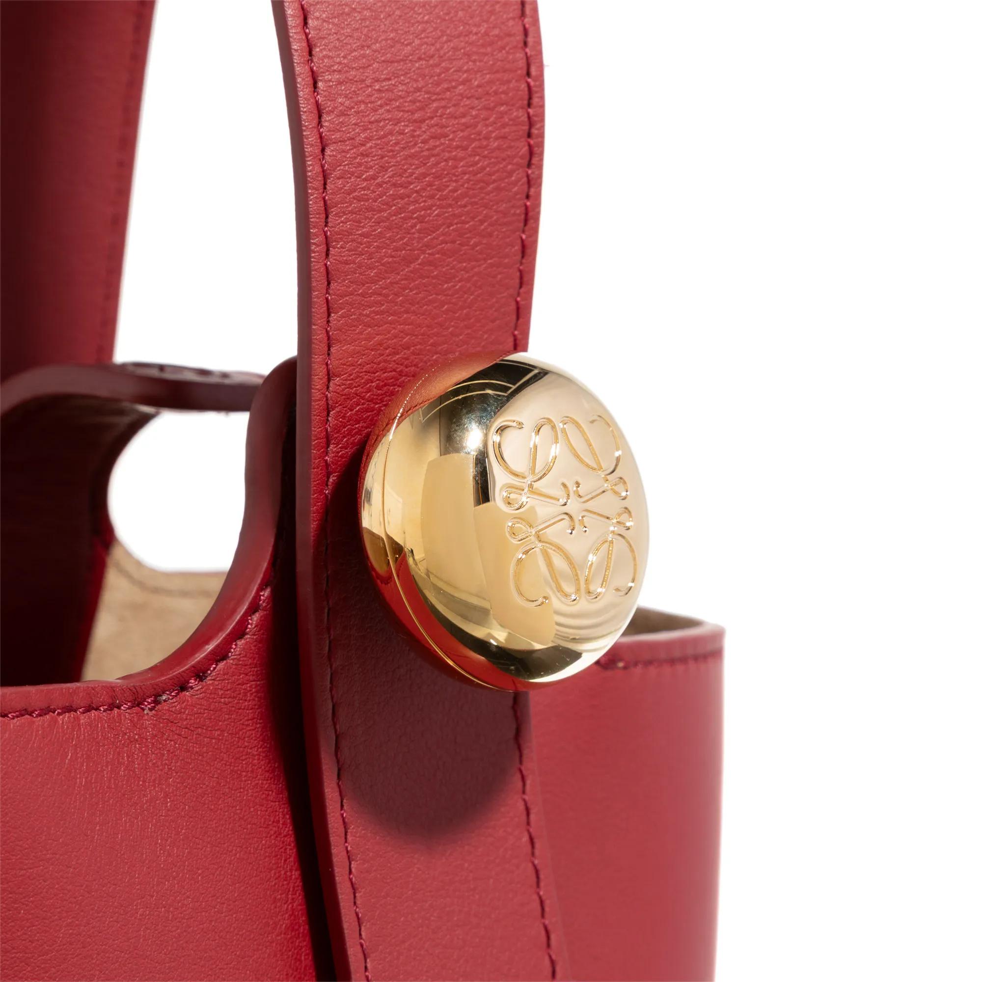 Loewe Bucket bags Mini Pebble Bucket Leather Bag in rood