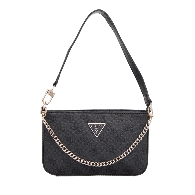 Guess Schultertasche Noelle Mini Top Zip Shoulder Coal Logo