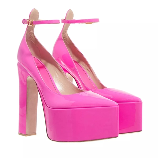 Valentino Garavani Tan-Go Platform Pumps Patent Leather Pink PP High Heel