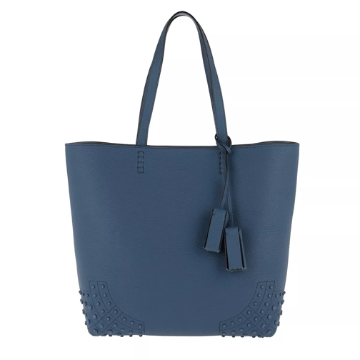 Tod's Wave New Tote Soft Gommini Jeans Scuro Shoppingväska