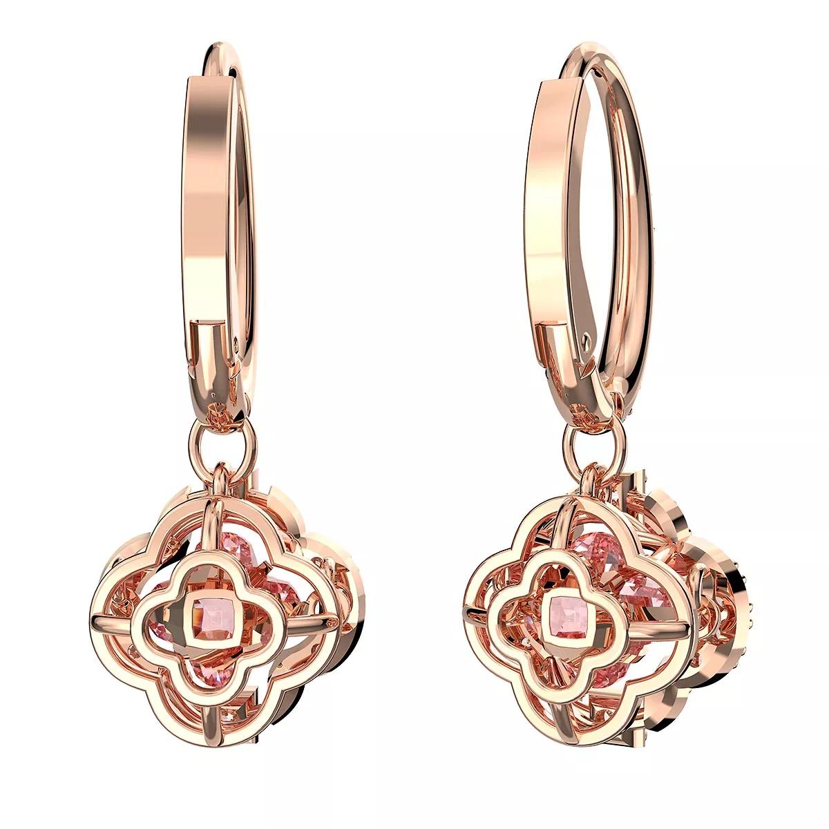 Thumbnail - Swarovski Ohrringe - Sparkling Dance drop Clover rose gold-tone plated - Gr. unisize - in Quarz - für Damen