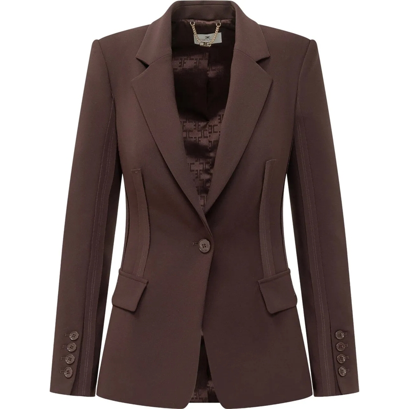 Elisabetta Franchi Blazer Giacca Monopetto  Tailored braun