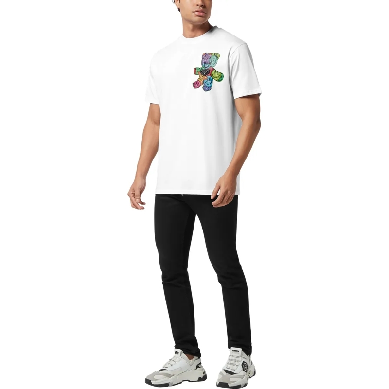 Philipp Plein T-Shirt T-Shirt Rundhalsausschnitt Ss Teddy weiss(Image 4)