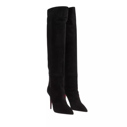 Christian Louboutin Astrilarge Suede Boots Black Overknee-Boot