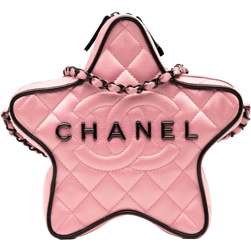 Chanel Schultertasche Quilted Satin Walk Of Fame Star Crossbody rose