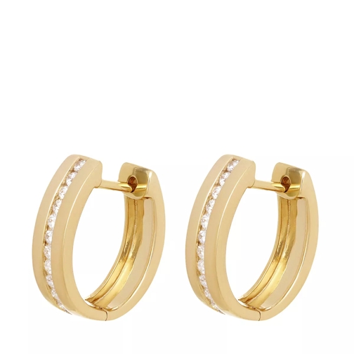 VOLARE Earring Hoops 24 Brill ca. 0,30 Yellow Gold Band