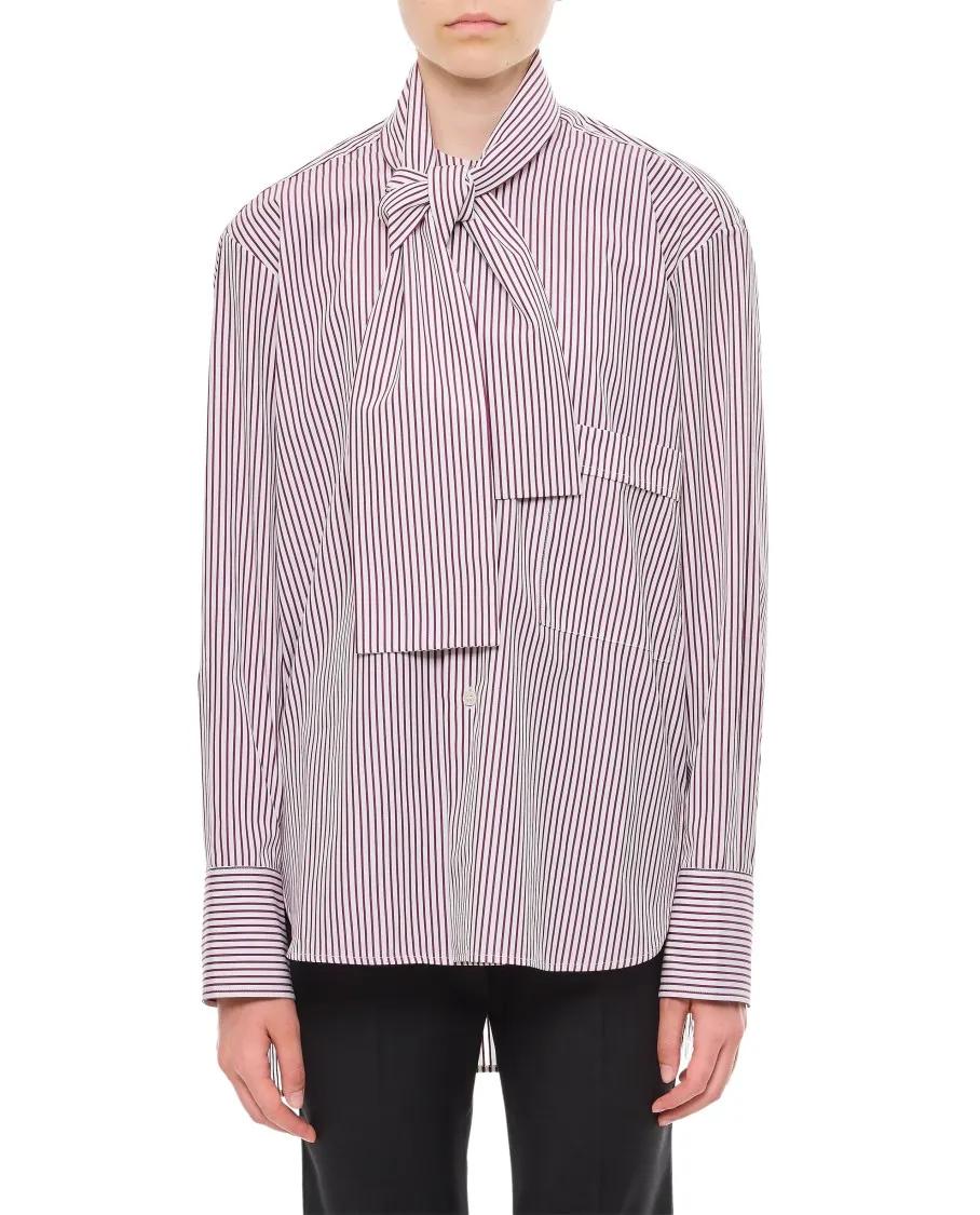 Plan C - Long Sleeve Shirt W/ Bow Collar Detail - Größe 42 - pink