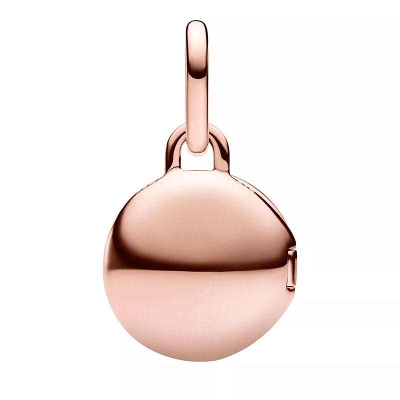 Pandora Anhänger Key hole engravable locket 14k rose gold-plated da Clear(Image 4)