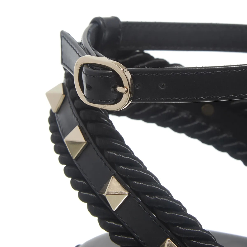 Valentino Garavani Sandalen Rockstud Torchon Sandal Nero(Image 5)