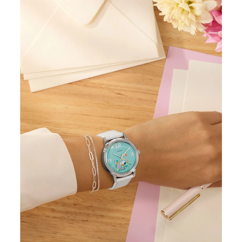 Timex Quarzuhr Quarz-Analoguhr Timex X Peanuts Marlin® Flower weiss(Image 7)