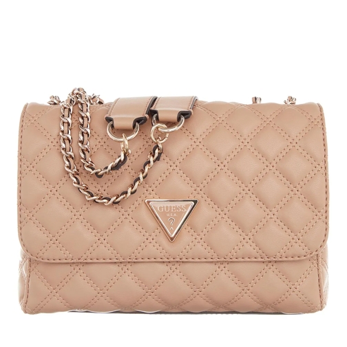 Guess Schultertasche Giully 2 Cmprtmnt Cnvrtble Flp Beige