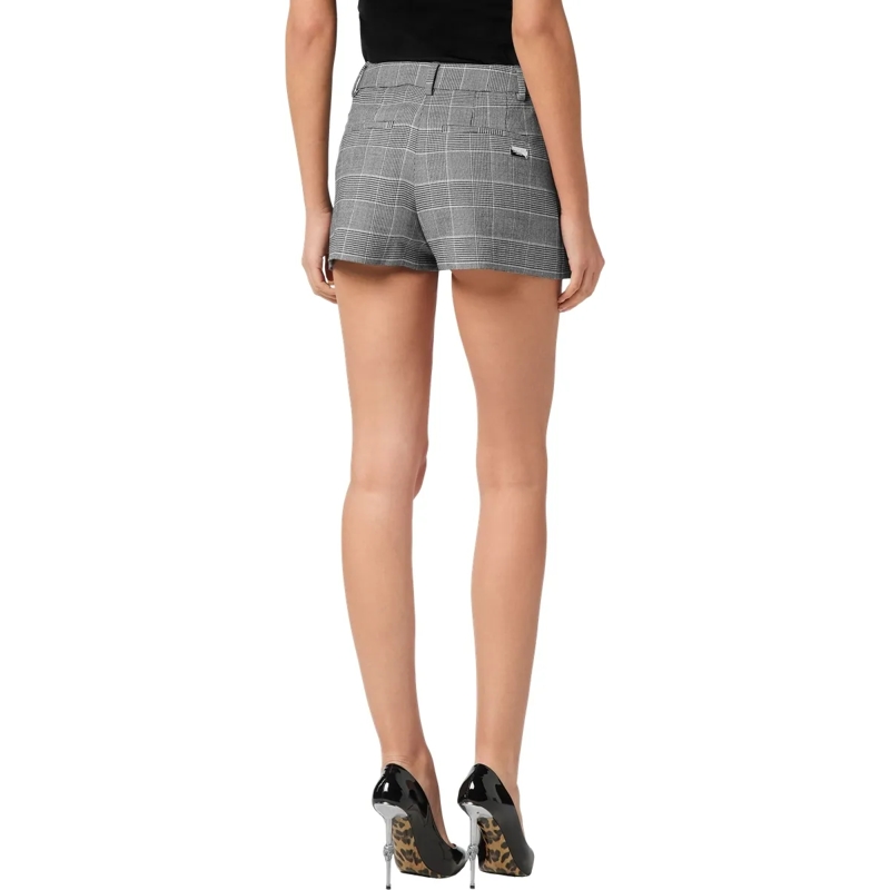 Philipp Plein Midirock Kurzer Rock Prince Of Wales hell-grau(Image 2)