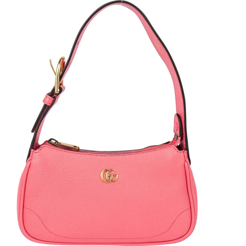 Gucci Schultertasche Gucci Pink Leather Aphrodite Handbag rose