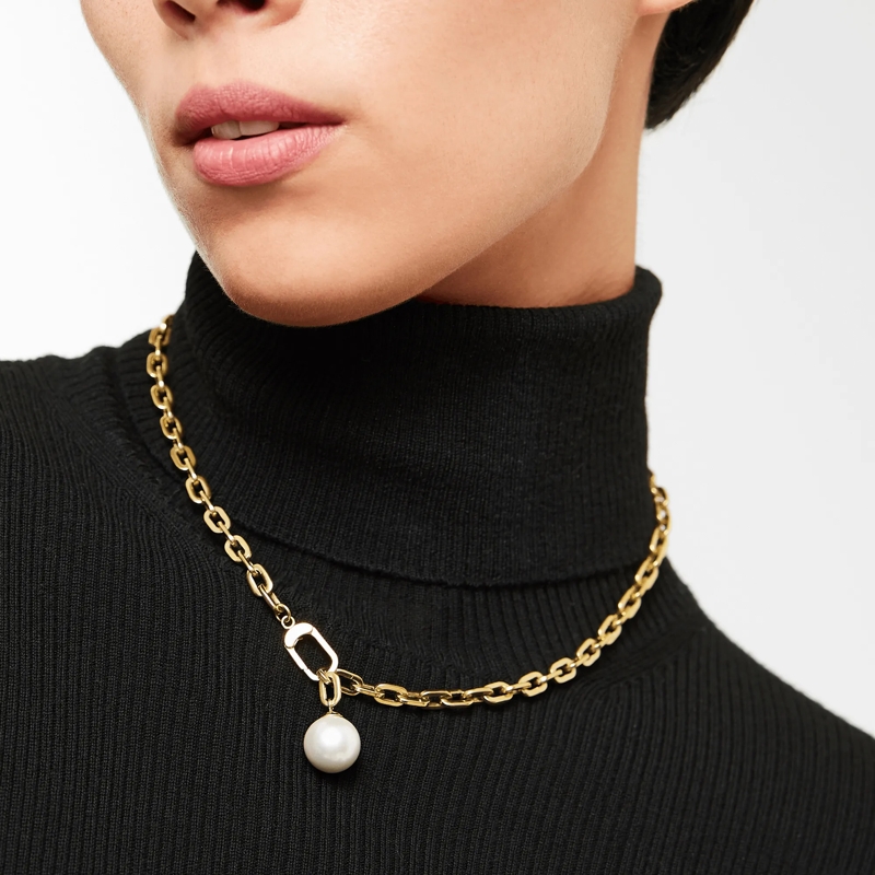 Liebeskind Berlin Mittellange Halskette Edelstahl Halskette gold(Image 2)