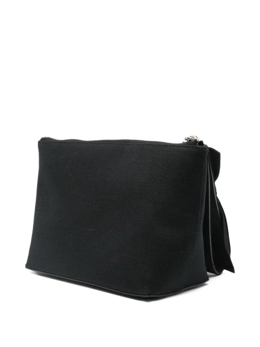 Thumbnail - Givenchy Clutches - Rectangular Black Pouch With Decorative Bow - Gr. unisize - in Schwarz - für Damen