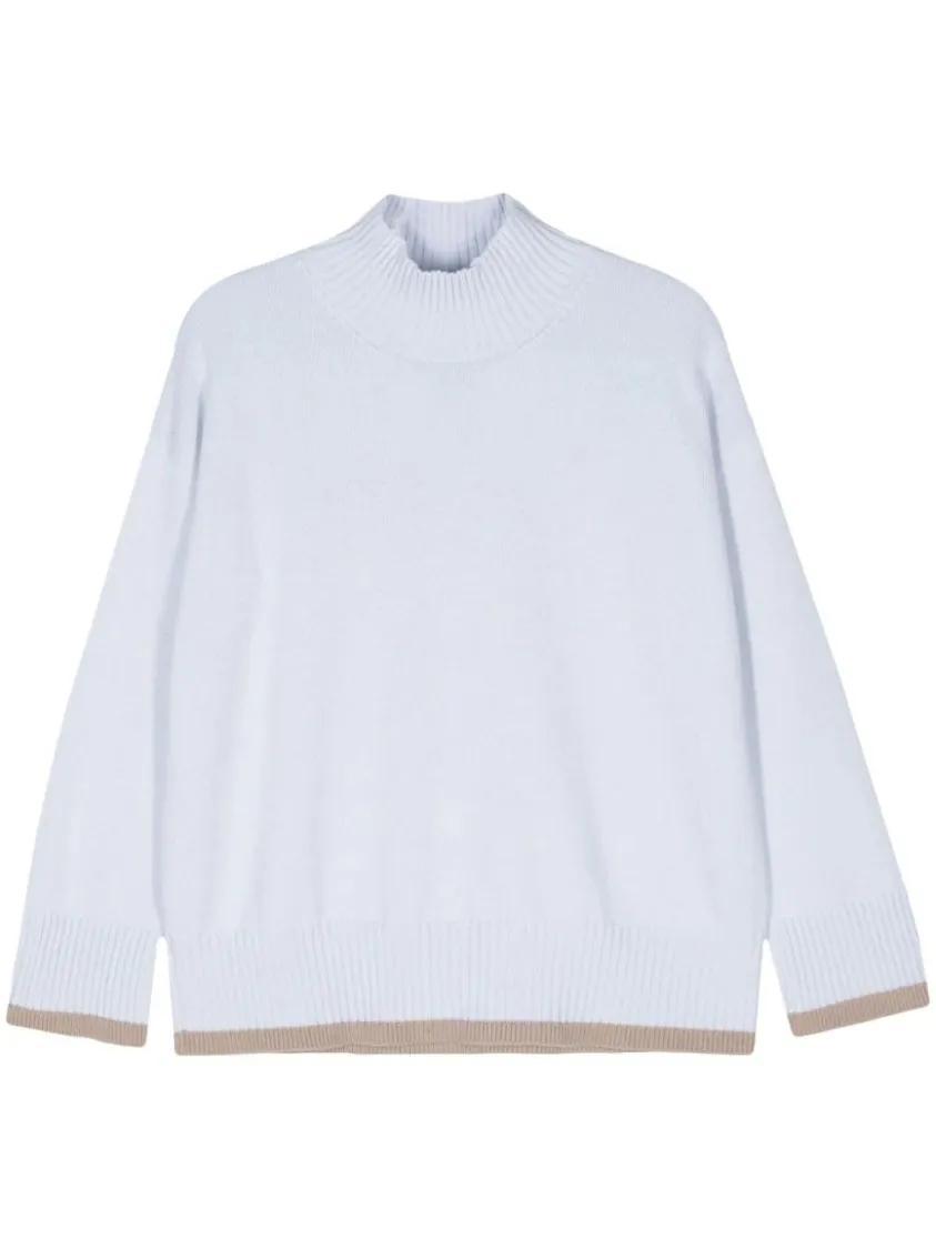 Lorena Antoniazzi - Mock-Neck Sweater - Größe 46 - blau