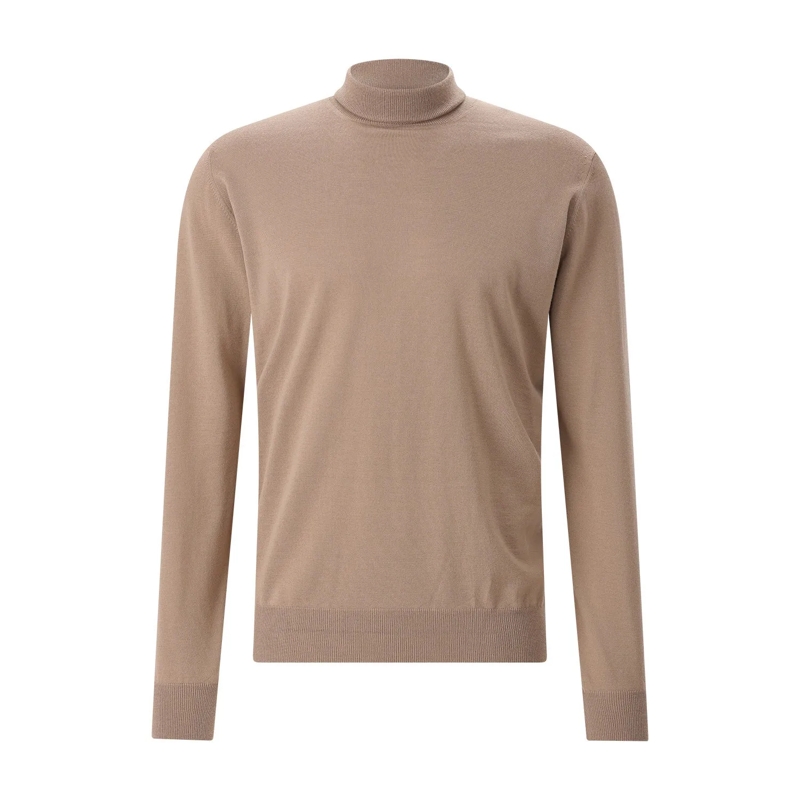 Lardini Rollkragenpullover Rollkragenpullover aus Schurwolle braun