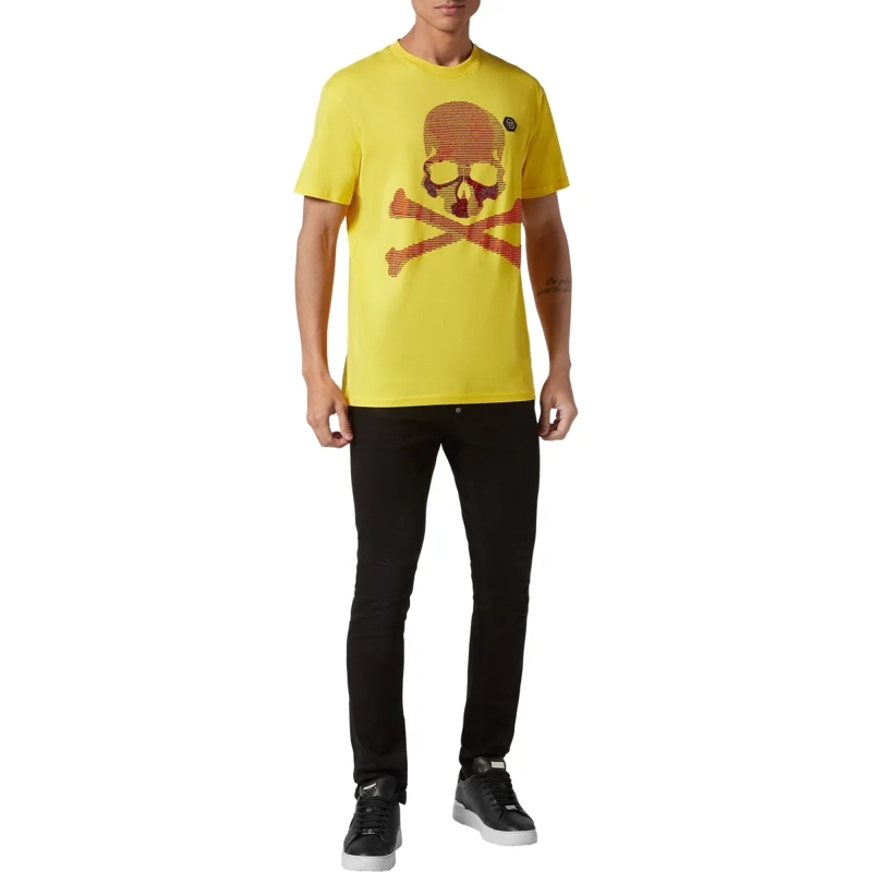 Philipp Plein T-Shirt T-Shirt Skull&Bones gelb(Image 4)