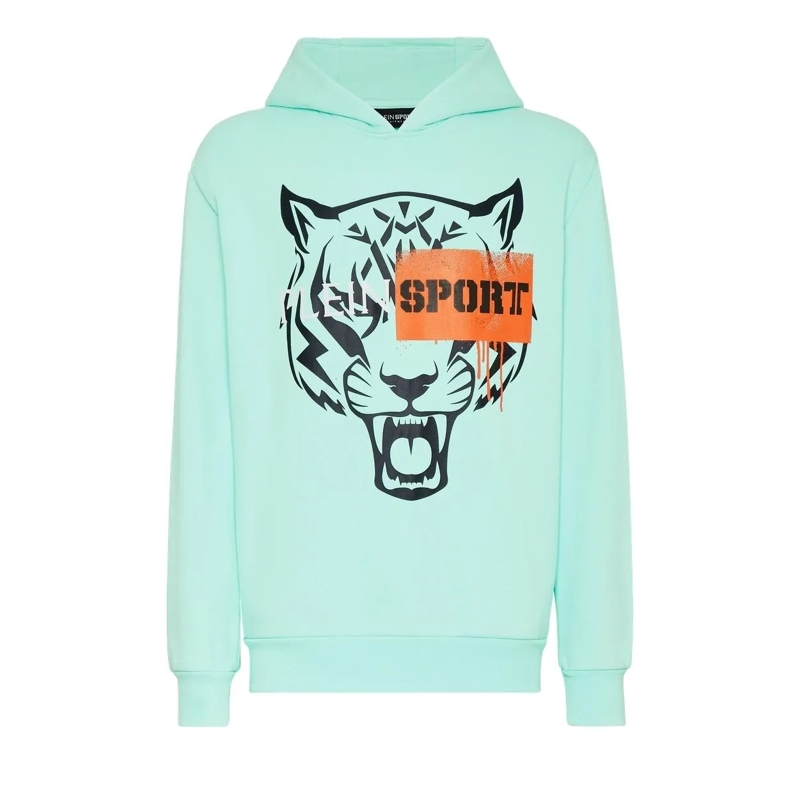 Plein Sport Sweatshirt Hoodie Tiger grün