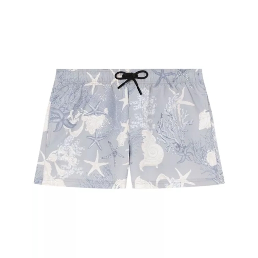 Versace Dark Starfish-Pattern Gray Shorts Grey 