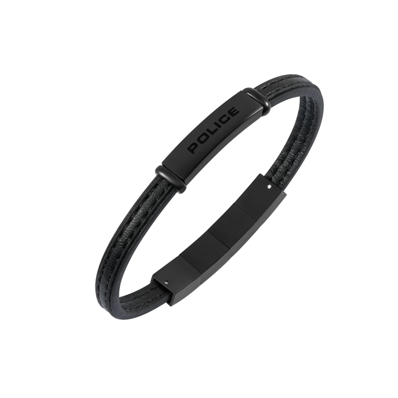 Police Armband Armband Recall- Herrenarmband- Farbe: schwarz- schwarz
