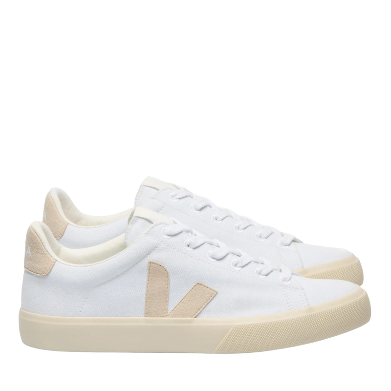 Veja Lage-top sneaker Campo Canvas White Sable