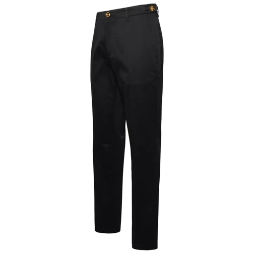 Versace Black Cotton Pants Black 