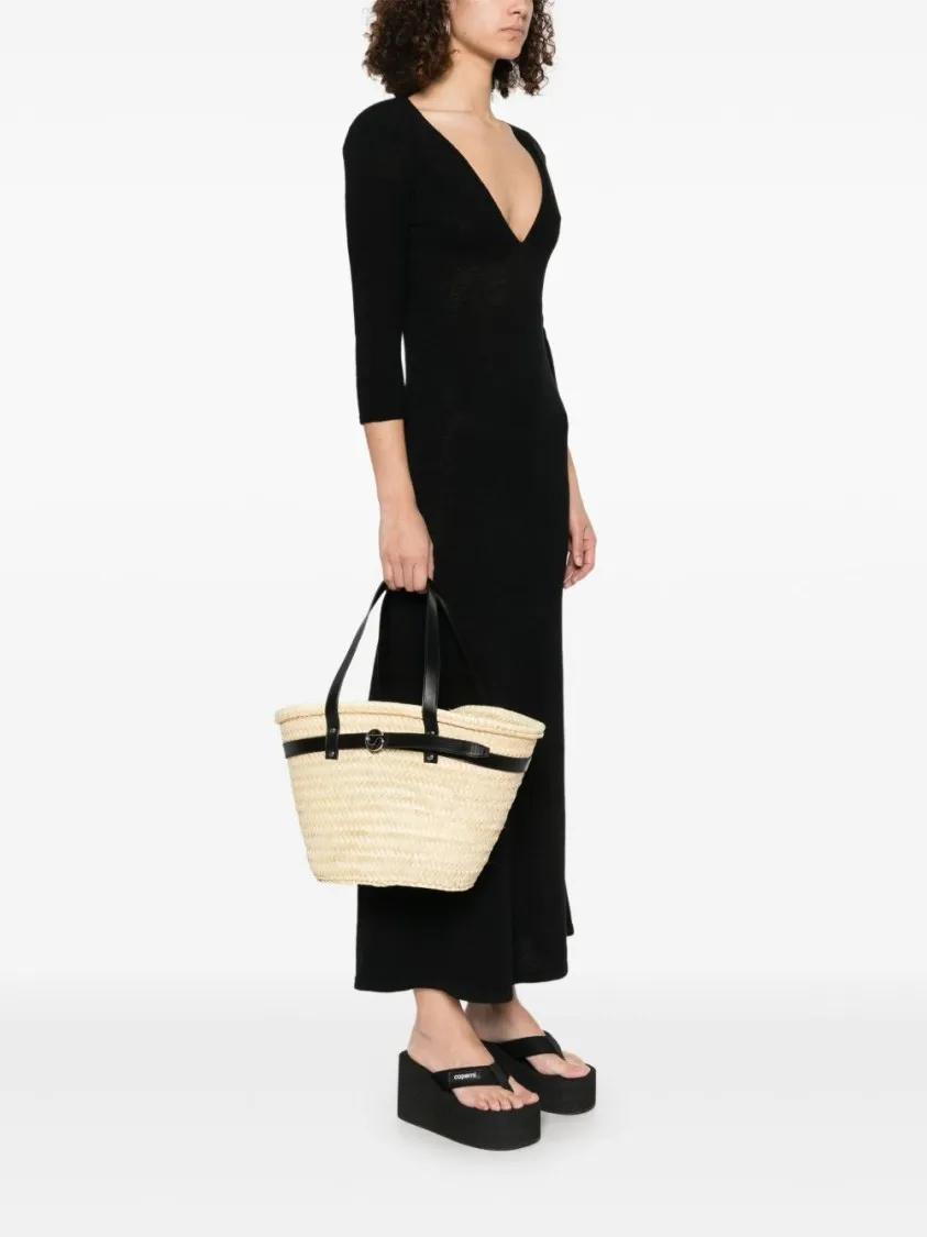 Coperni Crossbody bags Woven Design Handbag With Dual Flat Top Handles in beige