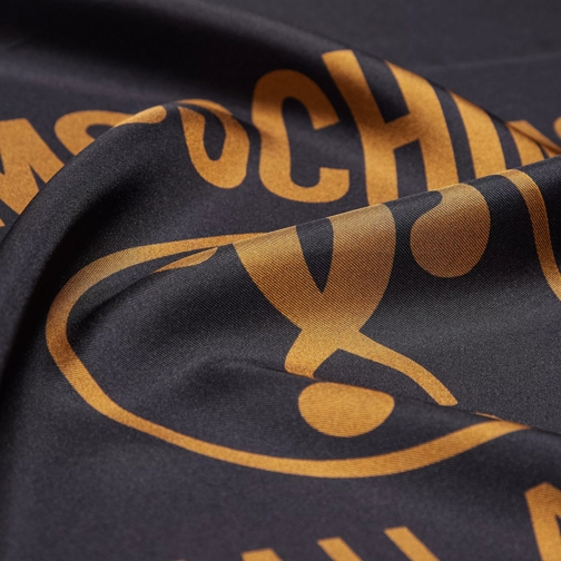 Moschino Leichter Schal Scarf  65X65 cm Black/Grey (Image 3)
