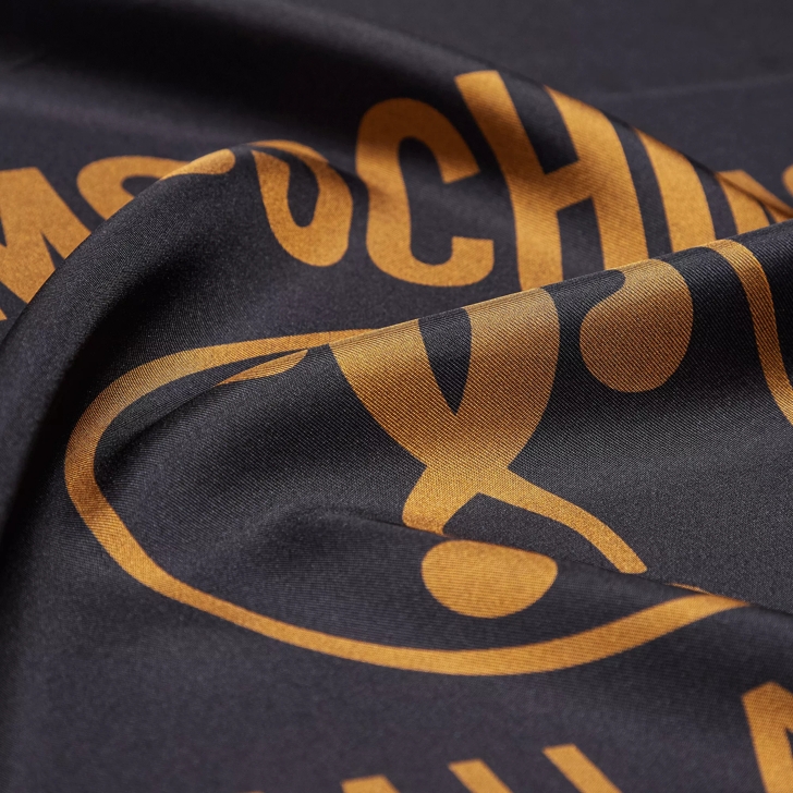 Moschino Scarf 65X65 cm Black/Grey | Leichter Schal