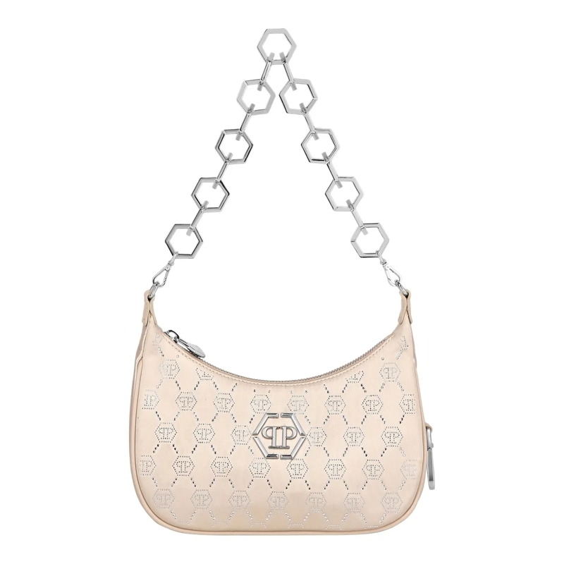 Philipp Plein Schultertasche Schultertasche Monogram Mit Schmucksteinen beige