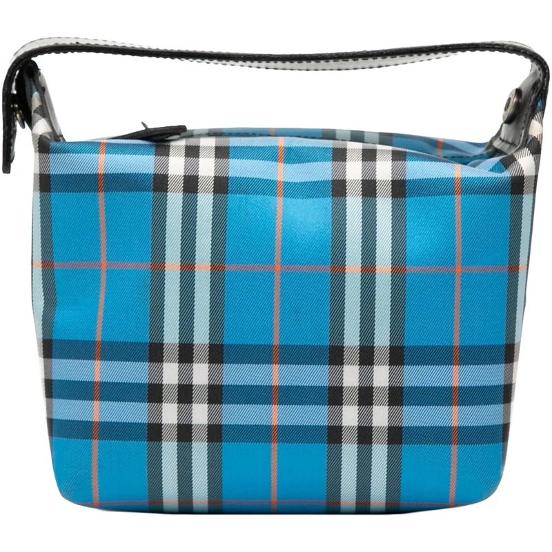 Burberry Tote Mini House Check Canvas Handbag blau