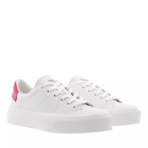 Givenchy Sneakers Two Tone Leather White/Fuchsia Low-Top Sneaker