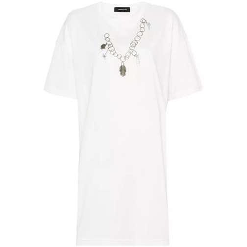 Fabiana Filippi White Graphic-Print Mini Dress White 