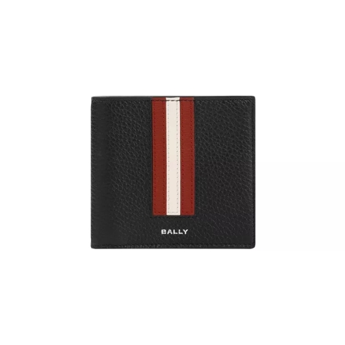 Bally Black Bovine Leather Wallet Black Tvåveckad plånbok