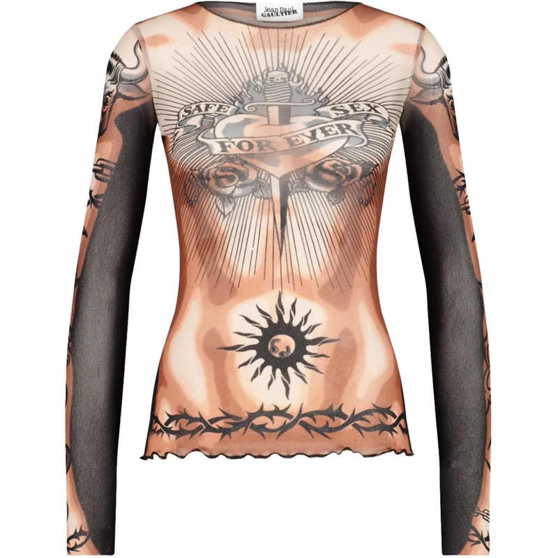 Jean Paul Gaultier T-Shirt Top Multicolour mehrfarbig