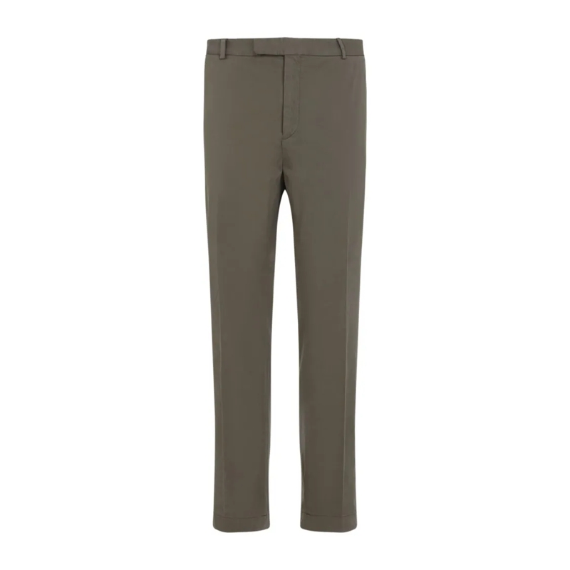 Ralph Lauren X Purple Label Pantalon de costume Tailored Green Trousers With Classic Waistband Grey