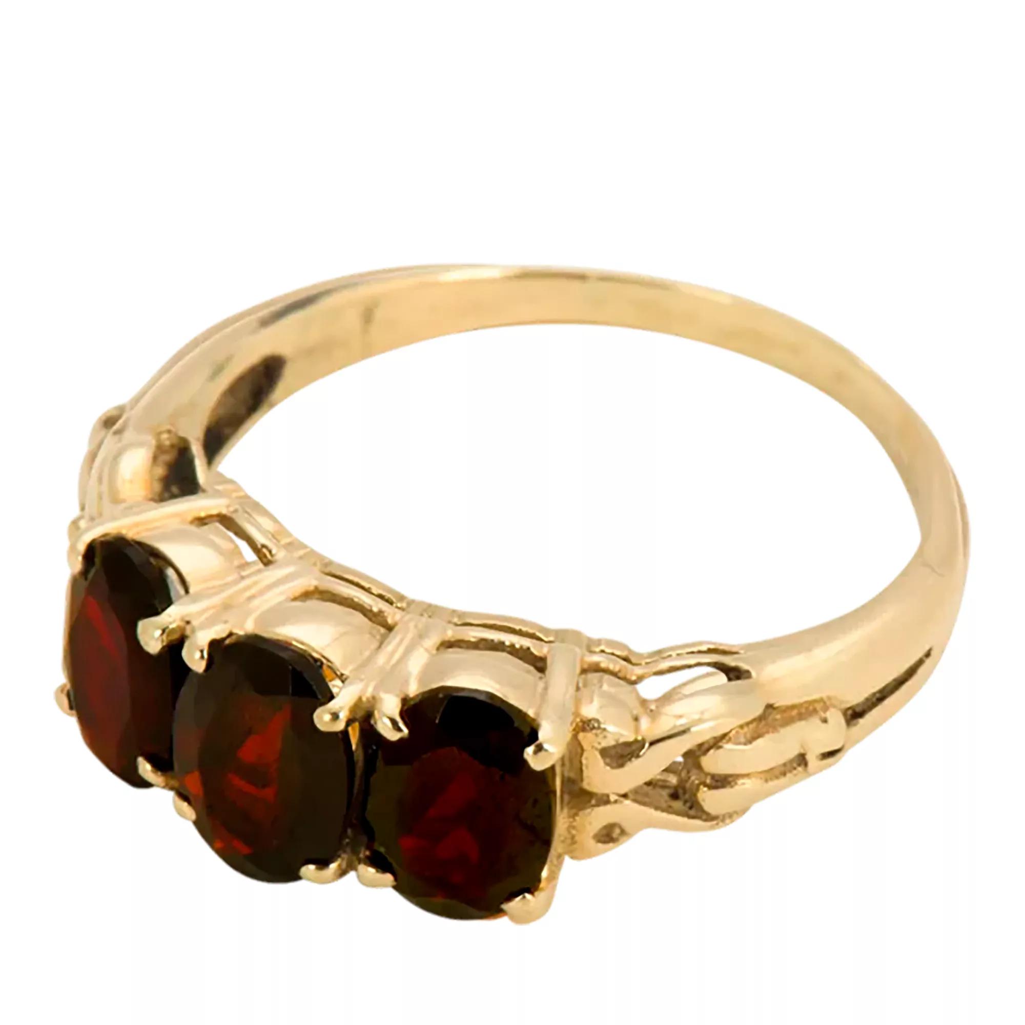 Anna+Nina Ring - Rose Garnet 14K - Gr. 57 - in Braun - für Damen