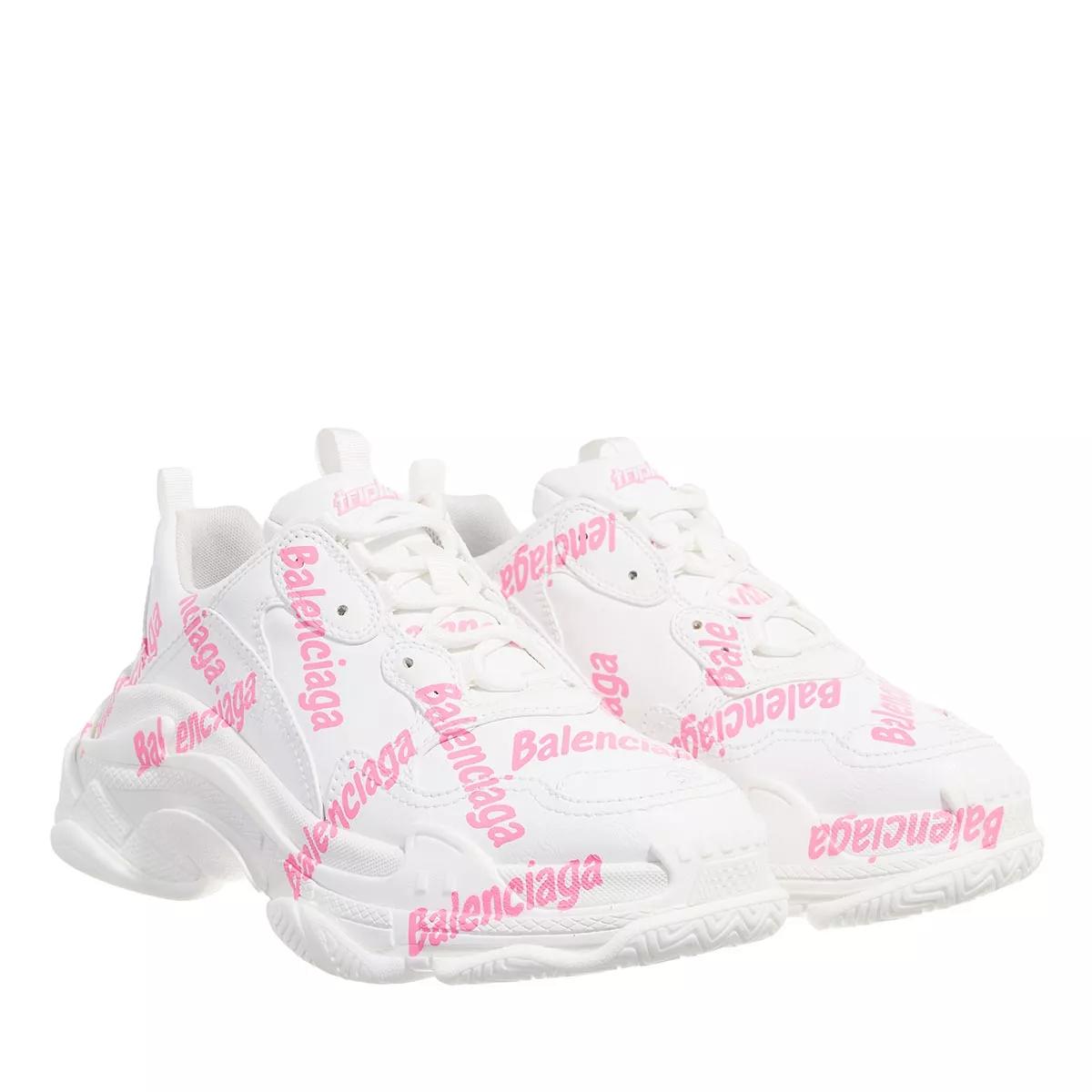 Balenciaga Triple S Logotype Sneaker White/Pink | Platform Sneaker