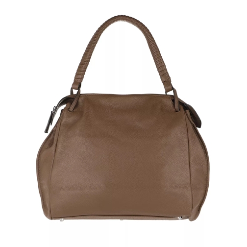 Abro Adria Leather Shoulder Bag Cognac Hobo Bag