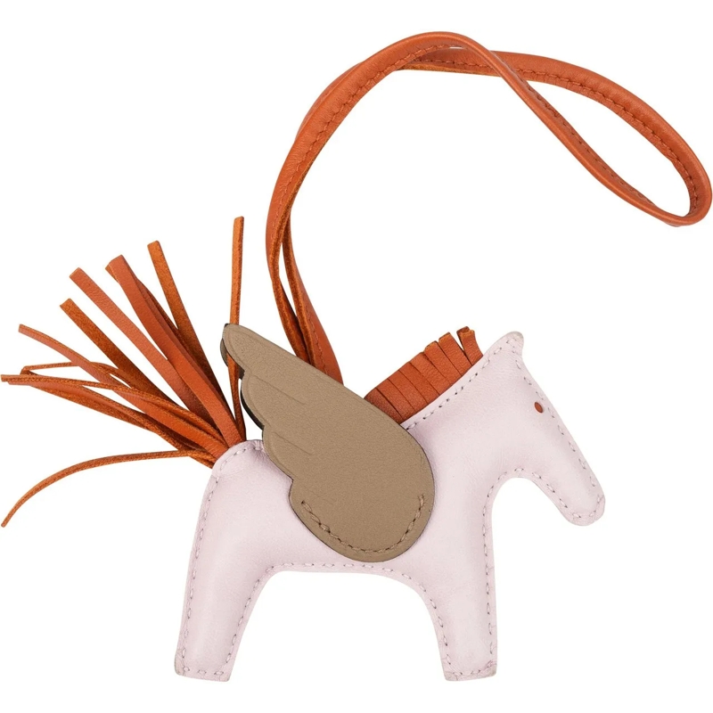 Hermès  Hermes Tricolor Leather Rodeo Pegase PM Pendant rot