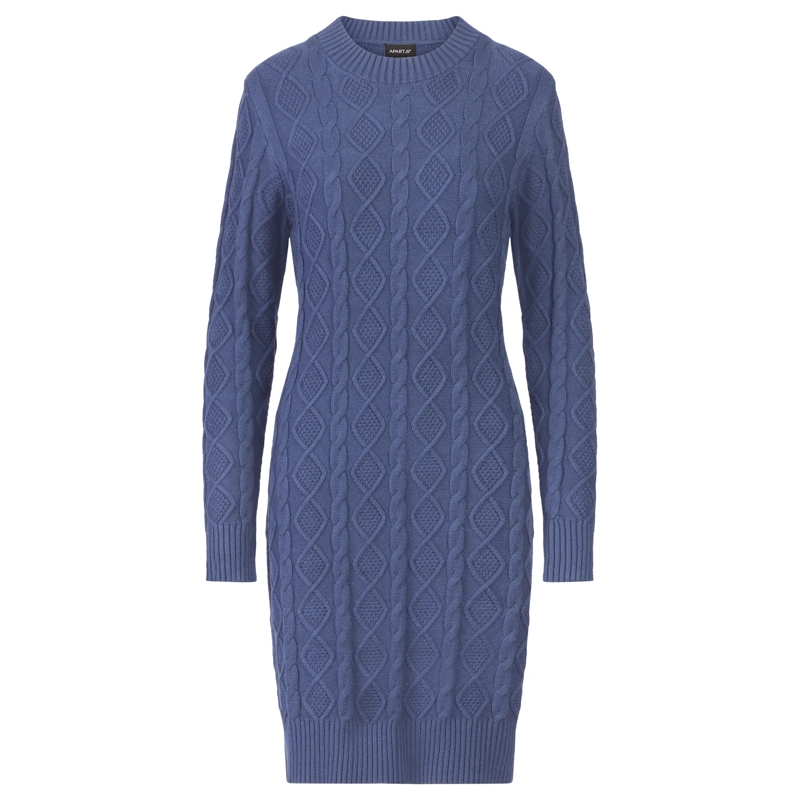 Apart Strickkleid Strickkleid blau