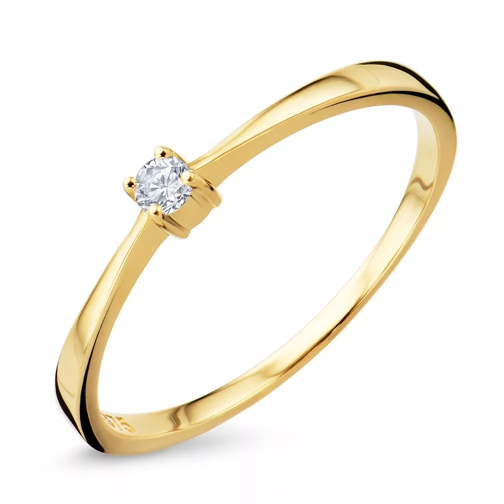 DIAMADA Ring Diamond 9KT (375) Yellow Gold Bague diamant