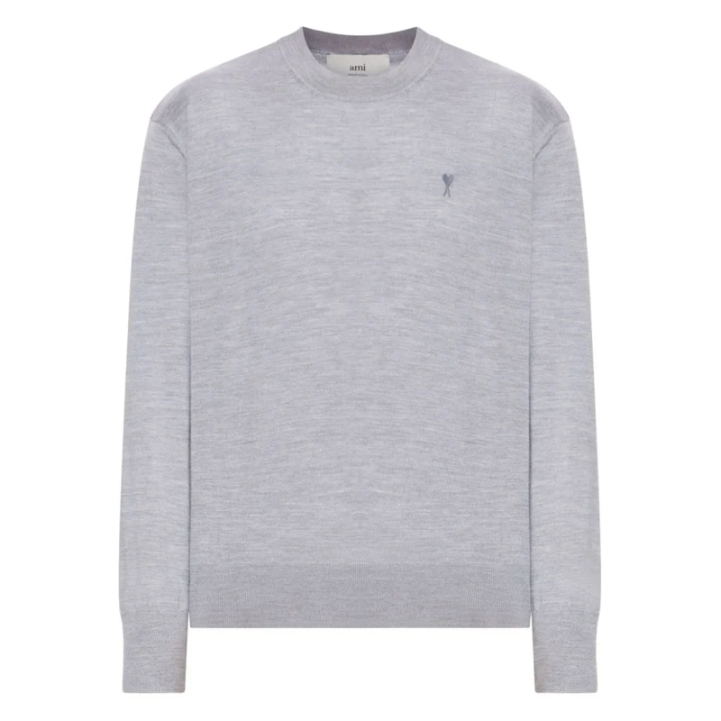 AMI Paris Trui Crew Neck Sweater White