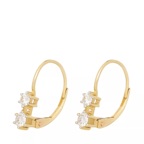 VOLARE Earrings 4 Brill ca. 0,50 Yellow Gold Oorhanger