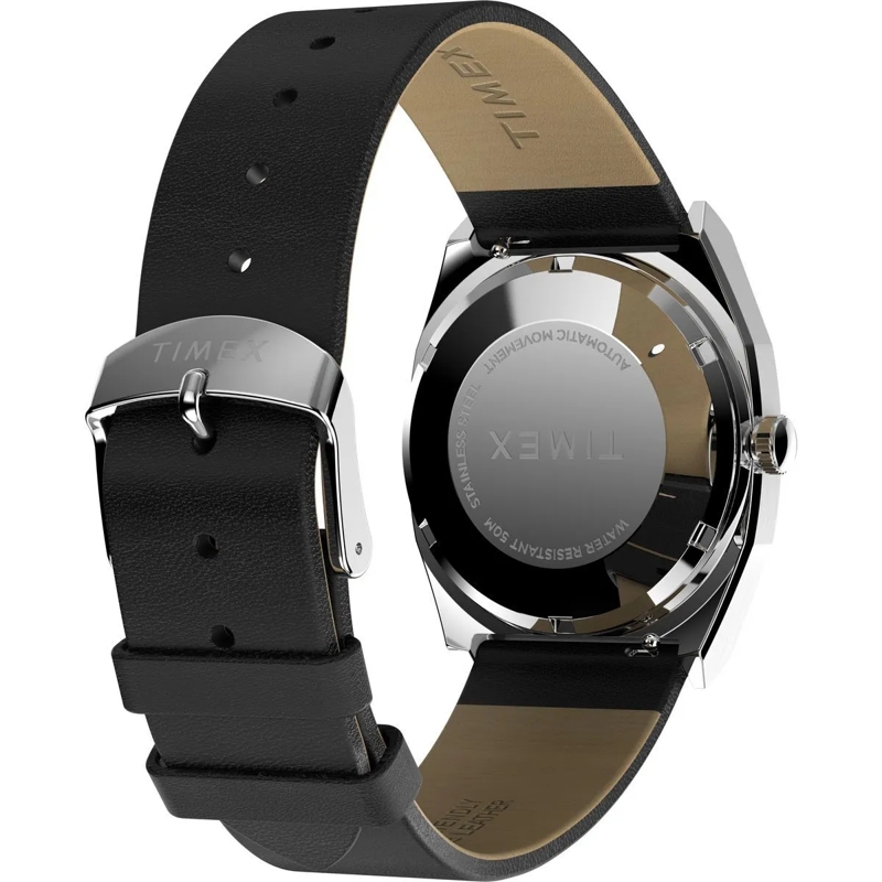 Timex Quarzuhr Mechanische Automatikuhr Timex Automatic 1983 E Li schwarz(Image 5)